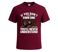 Camiseta para hombre con texto en inglés "If You Don't Own One You'll Never Party", Camiseta granate, L