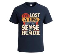 Camiseta para hombre con texto en inglés "I've Lost A Leg Not My Sense of Humor", Camiseta azul marino, 4XL