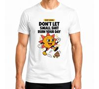 Camiseta para hombre con texto en inglés "Keep Going Sun", humor, divertida | Retro vintage, buen humor, optimismo, aliento, refranes, perseverancia, alegría de vivir, inspiración, esperanza