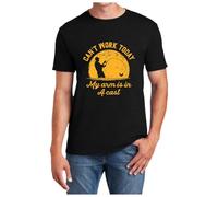 Camiseta para hombre con texto sarcástico I Can't Work My Arm is In A Funny para Pesca Papá Día del Padre Regalo Divertido, Negro , 3XL