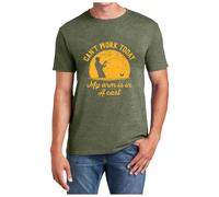 Camiseta para hombre con texto sarcástico I Can't Work My Arm is In A Funny para Pesca Papá Día del Padre Regalo Divertido, Verde militar., XXL