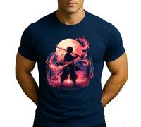 Camiseta para hombre de Demon Slayer Anime Estética Manga Japonés para Fans, L