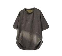 Camiseta para hombre de gran tamaño, camiseta de verano, camiseta de senderismo, manga corta, informal, hip hop, ropa de calle, graffiti, camiseta de ocio, informal, vintage, camiseta deportiva, O