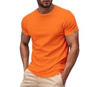 Camiseta para hombre de gran tamaño, corte regular, camiseta básica, de secado rápido, camiseta deportiva de cuello redondo, camiseta ligera de verano, cómoda camiseta para correr, camiseta de manga