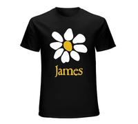 Camiseta para hombre de James Band 80s 90s Alternative Rock Music Top Sit Down Laid color negro, Negro, 50