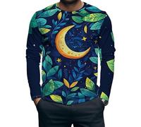 Camiseta para Hombre de Pesca de lubina con Estampado 3D Estampado Vintage de Bosque Camiseta de Manga Larga con Camuflaje Camiseta Casual Suelta