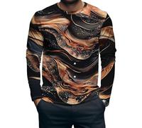 Camiseta para Hombre de Pesca de lubina con Estampado 3D Estampado Vintage de Bosque Camiseta de Manga Larga con Camuflaje Camiseta Casual Suelta