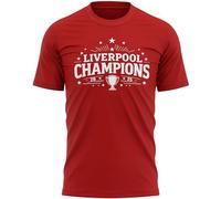 Camiseta para hombre del Liverpool Champions 2025 Football Scousers, celebración, ganadores, regalo para él, rosso, XL