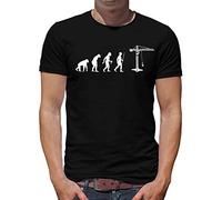 Camiseta para hombre, diseño de evolución de la grúa Negro L