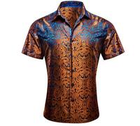 Camiseta para hombre divertida camisa hawaiana con estampado, camiseta de verano con solapa con botón hacia abajo, camiseta holgada, camiseta de playa, elástica, suave, de secado rápido, camiseta