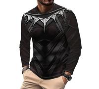 Camiseta para Hombre Eagle Impresa en 3D con gráfico Divertido Cuello Redondo Manga Larga Casual Suelta Tipo pulóver