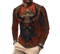 Camiseta para Hombre Eagle Impresa en 3D con gráfico Divertido Cuello Redondo Manga Larga Casual Suelta Tipo pulóver