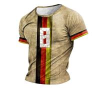 Camiseta para hombre EM 2024, camiseta de fútbol con número, camiseta de verano, manga corta, cuello redondo, camiseta deportiva de Alemania, camiseta ligera y aireada, camiseta informal, A-naranja