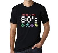 Camiseta para Hombre Fabricado En Los 80 - Made In 80's - Regalo Diseño Gráfico 80 Años Cumpleaños Aniversario Moda Año 1944 Negro Profundo L