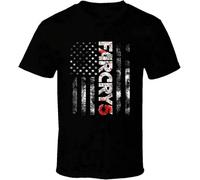 Camiseta para hombre Far Cry 5 Farcry 5 con bandera de EE. UU, Negro , L