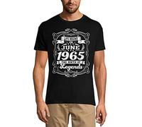 Camiseta para Hombre La Vida Comienza En Junio De 1965 - Nacimiento De Leyendas - Life Begins In June 1965 - Birth of Legends - Regalo Diseño Gráfico 59 Años Cumpleaños Aniversario Moda Añ