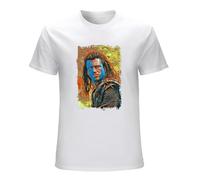 Camiseta para hombre mediana Braveheart William Wallace Movie Woman Unisex My Artwork UK Blanco, blanco, M