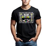 Camiseta para Hombre - PATRÓN DE Prueba - Funny Basica Manga Corta Theory Negra XL