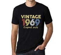 Camiseta para Hombre Piezas Originales 1969 - Original Parts 1969 - Regalo Diseño Gráfico 57 Años Cumpleaños Aniversario Moda Año 1969 Negro Profundo L