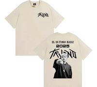 Camiseta para Hombre Rapper Trueno Estampado Merch Retro con Manga Corta De Algodón con Cuello Redondo Camiseta para Hombre Y Mujer Cosplay Trend Harajuku Streetwear-Khaki||x_l