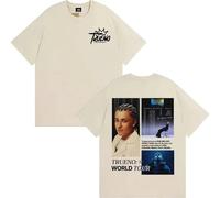Camiseta para Hombre Rapper Trueno Merch De Dos Caras Estampado Retro con Manga Corta De Algodón con Cuello Redondo Camiseta Trend Harajuku Streetwear para Hombre Y Mujer Cosplay-Khaki||3X_l