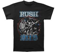 Camiseta para hombre Rush 2112, color negro, divertida camiseta novedosa, Negro, XL