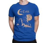 Camiseta para hombre The Cure Cat Moon Lover de los 90s, azul, L