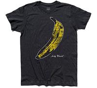 Camiseta para hombre Uomo Andy Warhol Banana The Velvet Under Ground y Nico Rock E Pop Art, Negro, XXL