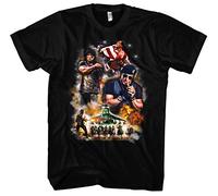 Camiseta para hombre y hombre Sylvester Stallone | Rambo Rocky Retro Vintage Kult años 80 Negro. Impresión: multicolor. L