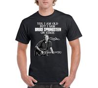 Camiseta para hombre "Yes I Am Old But I Saw Bruce-Springsteen On Stage Vintage Gift Black, Negro , L