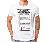 Camiseta para los Amigos del Novio. Despedida de Soltero Juego Entre los Amigos (FR/ES, Letras, S, Regular, Regular, Blanco)