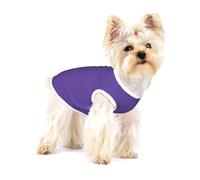 Camiseta para mascotas con estampado de color violeta, ropa de verano para perros, ropa suave para cachorros y perros pequeños, uso diario al aire libre