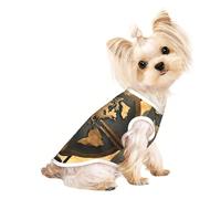Camiseta para mascotas con estampado de globo del mundo antiguo, chaleco sin mangas para cachorros pequeños, gatitos, uso en interiores y exteriores
