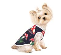 Camiseta para mascotas con estampado de hongos mágicos, chaleco sin mangas para cachorros pequeños, gatitos, uso en interiores y exteriores