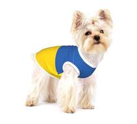 Camiseta para mascotas con estampado de la bandera de Ucrania, ropa de verano para perros, ropa suave para perros pequeños y gatos, uso diario al aire libre