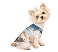 Camiseta para mascotas con estampado de la Estatua de la Libertad en Nueva York, chaleco sin mangas para cachorros pequeños, gatitos, uso en interiores y exteriores
