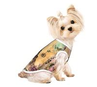 Camiseta para mascotas con estampado de la Torre Eiffel de París, chaleco sin mangas para cachorros pequeños, gatitos, uso en interiores y exteriores