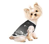 Camiseta para mascotas con estampado de la Torre Eiffel y la nube de París, chaleco sin mangas para cachorros pequeños, gatitos, uso en interiores y exteriores