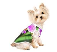 Camiseta para mascotas con estampado de orquídeas, chaleco sin mangas para cachorros pequeños, gatitos, uso en interiores y exteriores