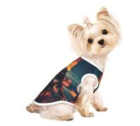 Camiseta para mascotas con estampado de volcán, chaleco sin mangas para cachorros pequeños, gatitos, uso en interiores y exteriores