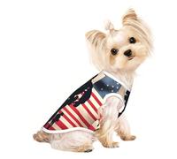 Camiseta para mascotas con estampado patriótico del Día de los Caídos de los soldados militares, chaleco sin mangas para cachorros pequeños, gatitos, uso en interiores y exteriores
