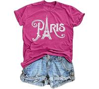 Camiseta para mujer, camiseta con texto "Back to The Gypsy That I Was" y diseño musical gráfico, parte superior de banda de rock, rosa fuerte, S