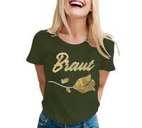 Camiseta para mujer, camiseta de despedida de soltero, camiseta divertida con estampado de letras, top ajustado, parte superior con cuello redondo, manga corta, camiseta de ocio, transpirable