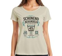 Camiseta para mujer con cuidado con el viejo saco es declaración