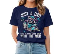 Camiseta para mujer con diseño humorístico y texto en inglés - Camiseta informal de manga corta con cuello redondo | Cómoda camiseta de verano para uso informal y diario, Style#m04 Navy, S