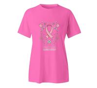 Camiseta para mujer con estampado de cáncer de mama internacional de consciencia internacional para mujer, Rosa., XXL