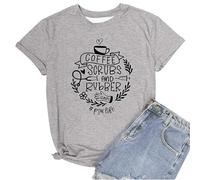 Camiseta para mujer con texto divertido de jardinero - Easily Distracted by Garden Stuff Top | Camiseta divertida para amigas de jardín como idea de regalo, Style_v02 gris, S