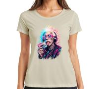 Camiseta para mujer con texto en alemán "Albert Statement", con música, naturaleza, S