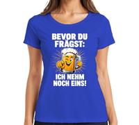 Camiseta para mujer con texto en alemán "Bevor du fräst Ich nehm noch eins