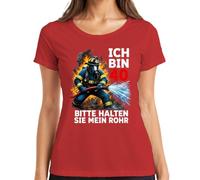 Camiseta para mujer con texto en alemán "Ich Bin 40 Bitte halten Sie Mein